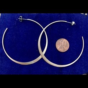 Urban Outfitters large gold metallic thin hoop earrings